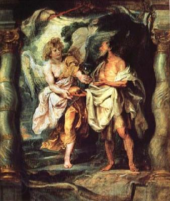 Peter Paul Rubens The Prophet Elijah Receiving Bread and Water from an Angel France oil painting art